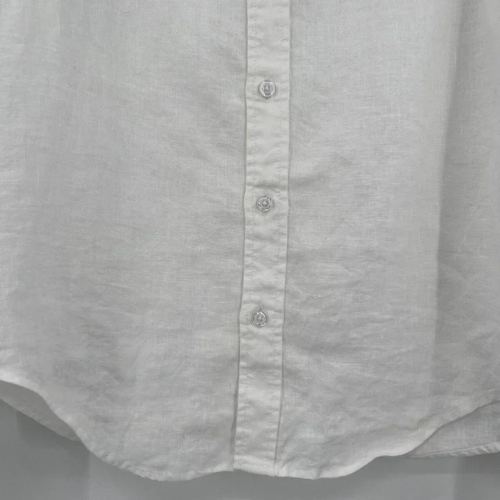 Quince Men's White European Linen Long Sleeve Shirt sz S NWT Button Down - Picture 3 of 6